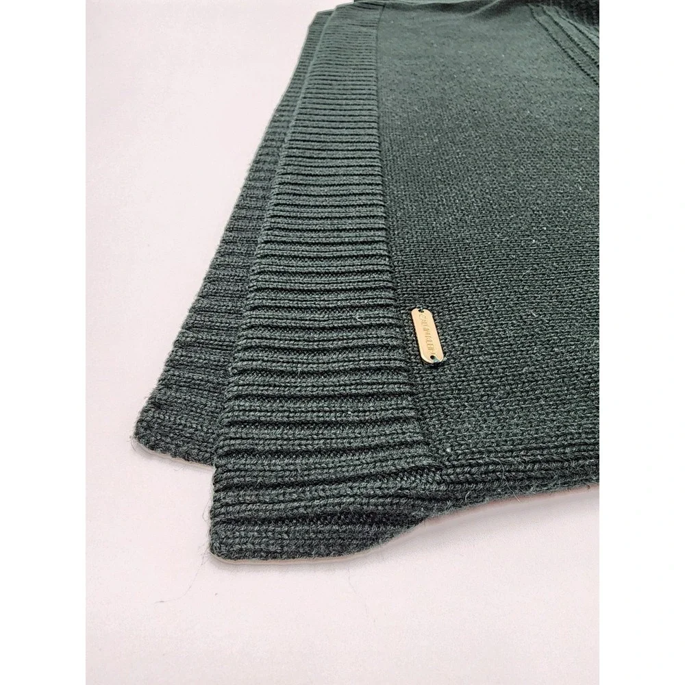 Womens‎ Calvin Klein Cowl Neck Knit Sweater Green Long Sleevei